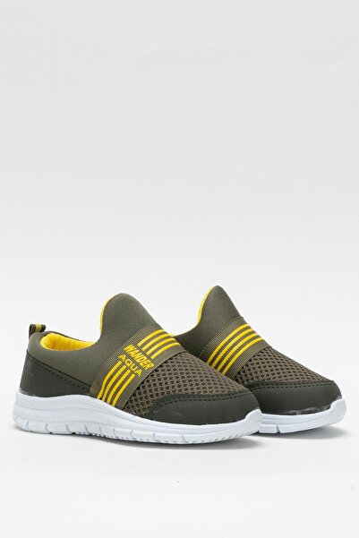 Liger Unisex Elastic Lightweight Airfle Children's Sports Shoes Khaki