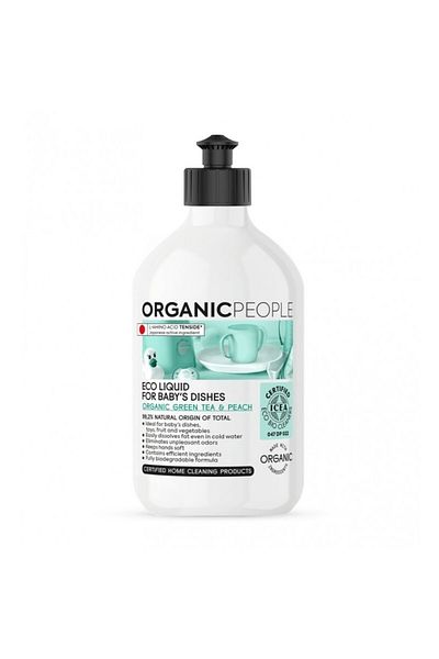Organic People Lichid de Spalat Vasele Bebelusilor cu Ceai Verde si Piersica Bio 500ml PEOPLE