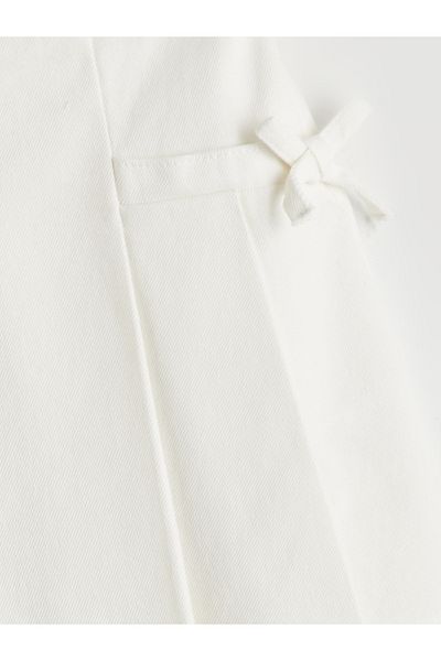 LC Waikiki Elastic Waist Bow Detailed Girl's Jean Skirt