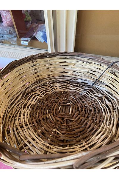GÜVEN Egg Basket Grocery Shelf Wicker Basket Medium Size