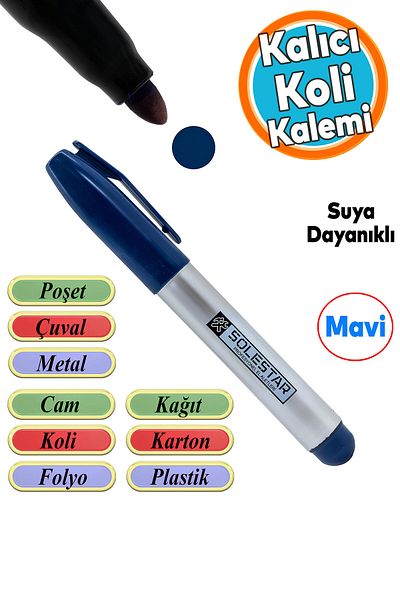 NZB Parcel Pen Waterproof Permanent Non-Bleed Marking Marking Blue Pen Metal Glass Sack Foil