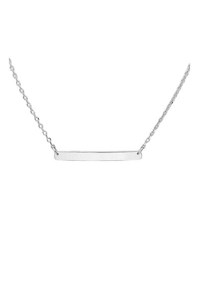 OEM Colier cu lantisor din argint, model bara, Simple Silver