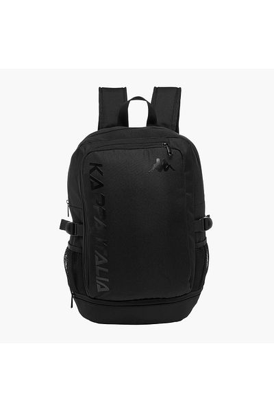 Kappa Kappa Logo Print Backpack with Adjustable Straps and Zip Closure