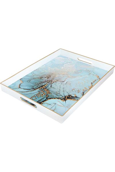 Alsaif Gallery Plastic Serving Tray Alsaif Gallery, 48×35×4.6 cm - White
