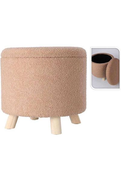 Excellent Stool with storage space TEDDY 40 cm beige