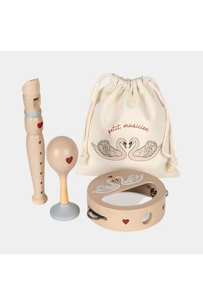 Konges Sløjd Wooden Toy Musical Instrument Set, Swan