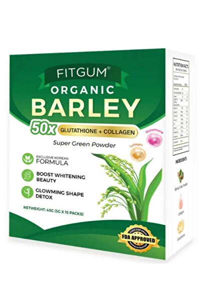Fitgum Organic Barley 50X Glutathione + Collagen Super Green Powder