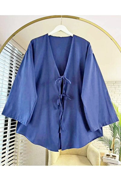 Nergis Neva Butik Exmoor Önü Baglamalı Kimono -fumel