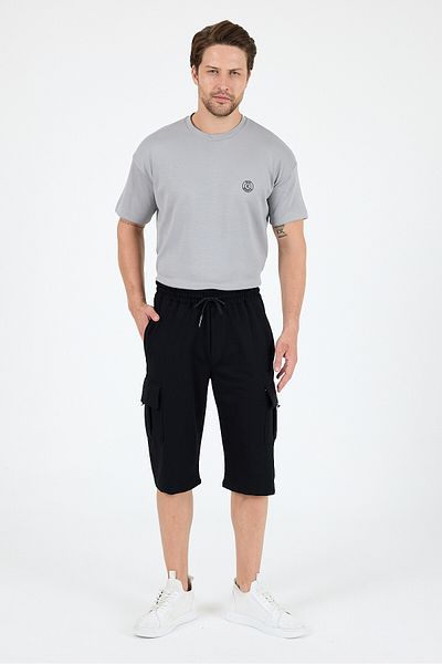 Rodi Comfortable Fit Summer Men's Cargo Pocket Capri Pocket Shorts Suitable for Daily and Sports Use 3330