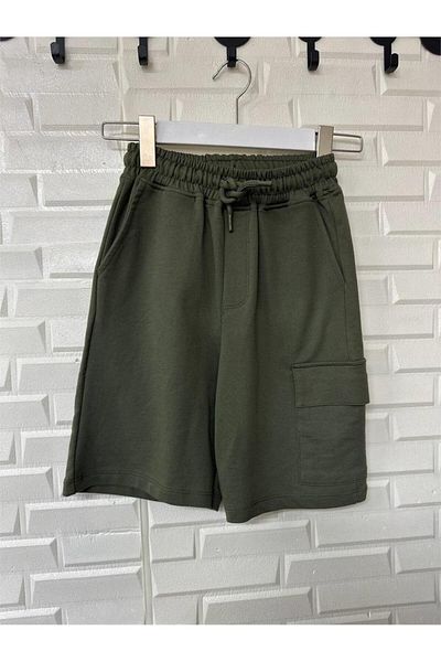 Motebarn Wear Шорти за момче с джоб в цвят каки