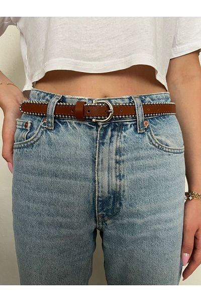 Eksibir Chain Stitched Women's Belt Dress Belt Pants Belt