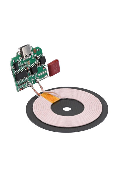 ROBİZ Kablosuz Şarj Modülü Type C 15W 5V 1A 9V 1.5A Mobil Akıllı Telefon Oyuncak Pil Şarj QI WPC V1.2.3