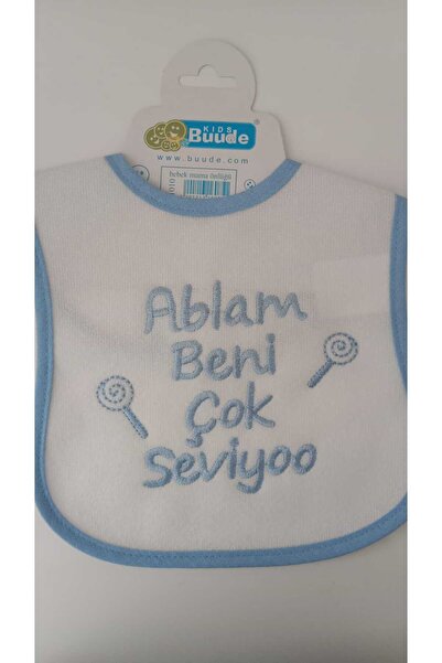 BUUDE مريلة طعام أطفال مطبوعة مقاومة للماء من My Baby Beach My Sister Loves M...