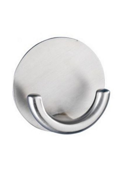 Wenko Strip-it Waterproof Stainless Steel Matt Finish Wall Hook Silver