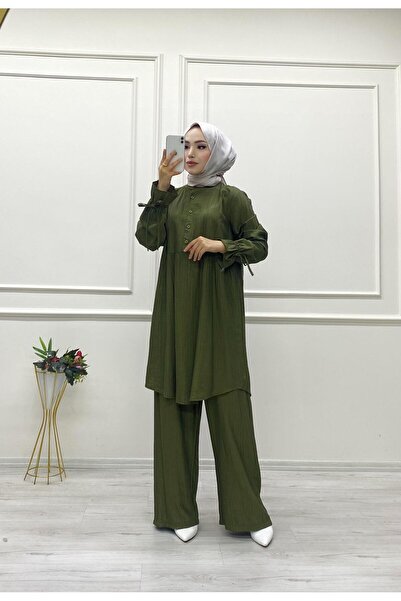 moda acar Strawberry Fabric Pants Suit