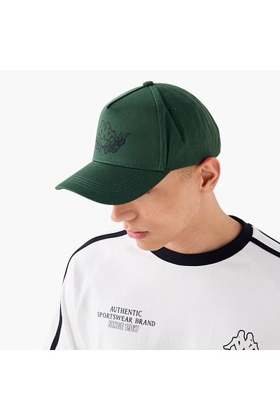 Kappa Logo Embroidered Cap with Buckled Strap Closure