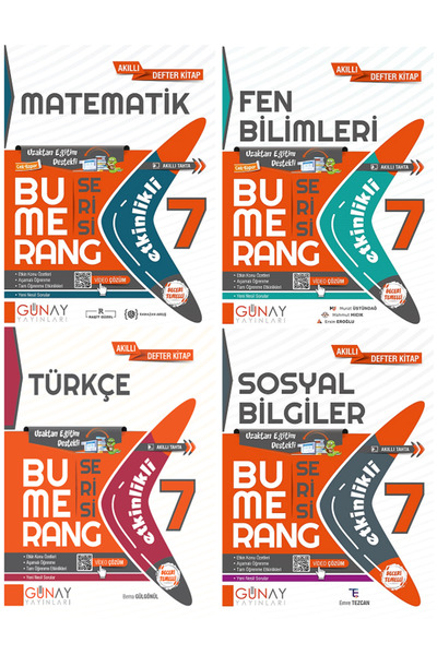Evrensel İletişim Yayınları 7.Sınıf Günay Bumerang Matematik + Fen + Türkçe +...