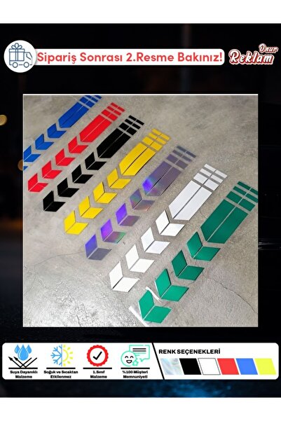 Onur Reklam Sportif Şeritli Yan Kapı Sticker Seti – 2 Adet | Suya Dayanıklı A...