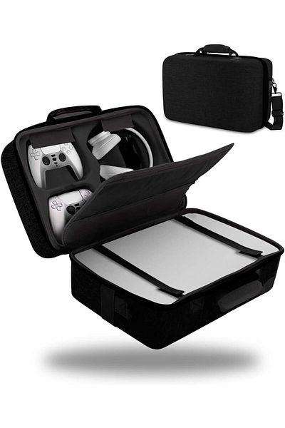 NO N4ME RUIXZSS PS5 Case with Hard Shell, PlayStation 5 Travel Bag, EVA Travel Bag Holds Console, Controller