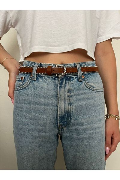 Eksibir Chain Stitched Women's Belt Dress Belt Pants Belt