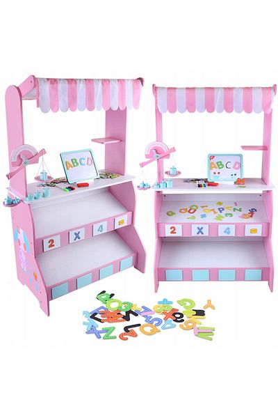 indiggo Magazin Pentru Copii, din Lemn , Stabil si Solid, 95 Cm Inaltime, Roz
