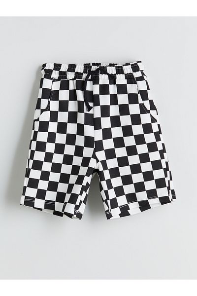LC Waikiki Patterned Boy's Shorts with Elastic Waist
