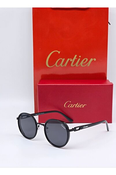 Cartier نظارة شمسية كارتير بتصميم فاخر وانيق مع المحلقات