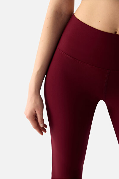 Superstacy Melina Yüksek Bel Ispanyol Paça Vişne Spor Tayt