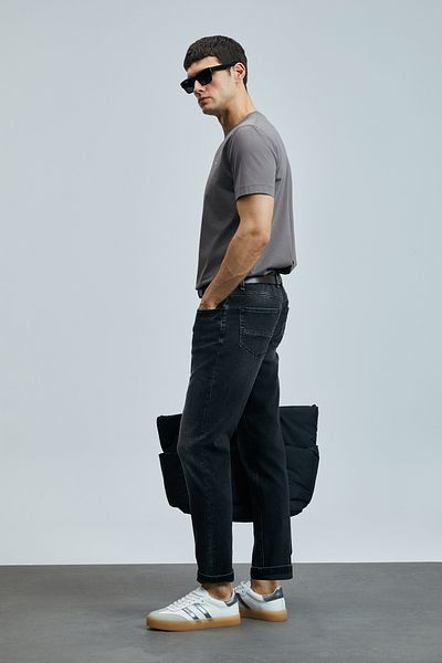 Lufian Chrısto Smart Jean Men's Trousers Slim Fit Gray