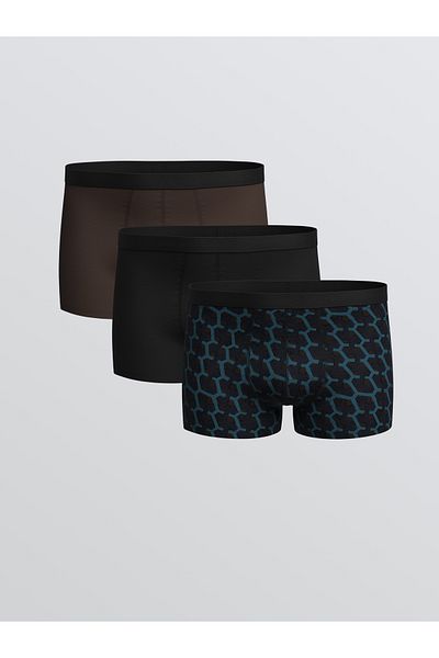 LC Waikiki Standard Fit Cotton Flexible Ανδρικό Boxer 3 τεμαχίων