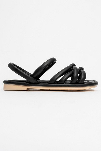 CCWAY AYAKKABI Single Strap Knuckle Women's Sandals Black