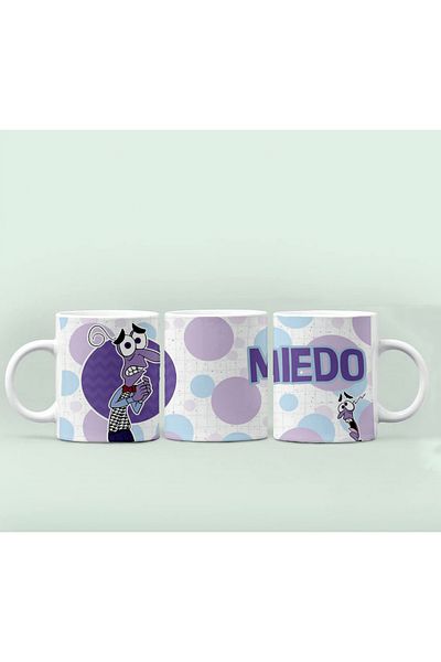 GünayStore Reverse Face Series Coffee Cup 300 ml (Anxiety-Sadness-Joy-Envy-Bing Bong)