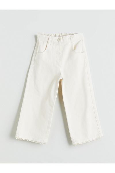 LC Waikiki Basic Girl's Trousers with Elastic Waist
