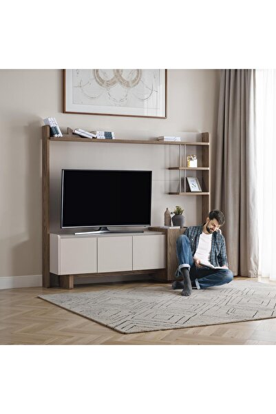 BuğdaycıGrup Kona 204 Fonlu Tv Ünitesi Ayak Yüksekliği 21 Cm Derinlik 21 Cm