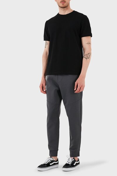 BOSS Erkek Lastikli Bel Bağlama Dar Paça Rahat Kesim Gri Eşofman Altı 50543860-027