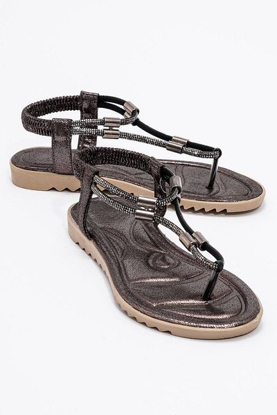 CCWAY AYAKKABI Sandale Flip Flops Stoned pentru damă PLATINUM