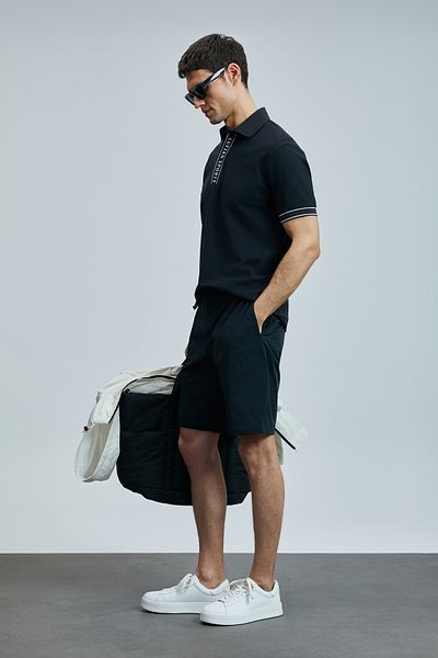 Lufian Ανδρικό σορτς Chino Slim Fit Luus Sports Μαύρο