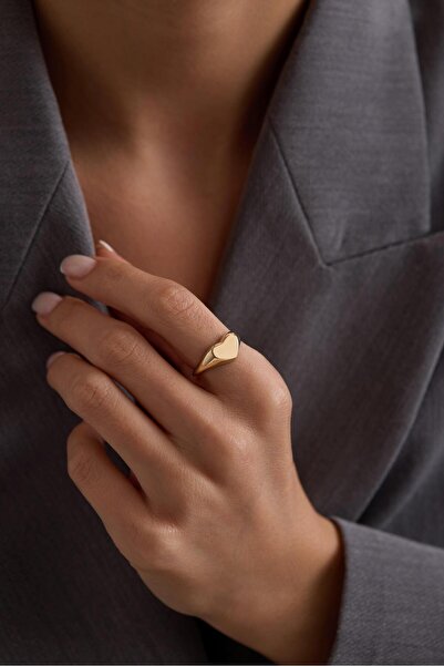 Tufanlar Kuyumculuk 14 Ayar Kalp Şovalye Altın Yüzük