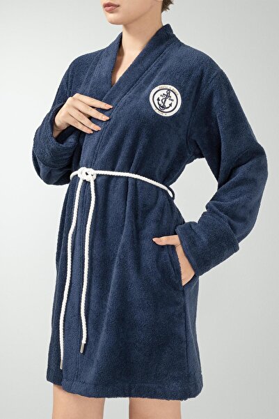 COTTONMANIA Ancora Maris Robe - Unisex Premium Bornoz