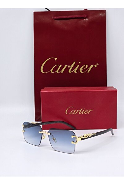 Cartier نظارة شمسية كارتير بتصميم فاخر وانيق مع المحلقات