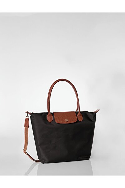 BAGGO KATLANABİLİR DERİ SAPLI BÜYÜK KOL OMUZ VE EL ÇANTASI