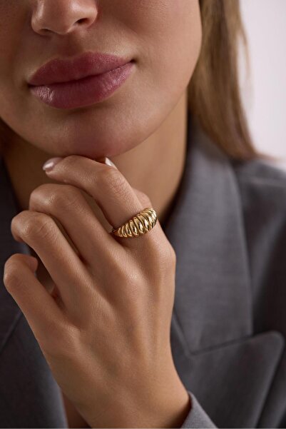 Tufanlar Kuyumculuk 14 Ayar İstiridye Altın Yüzük