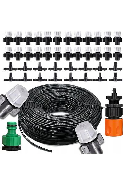 FİAPFO 20m Automatic Garden Irrigation Kit – Efficient Watering, Adjustable Nozzles, Quick Installation