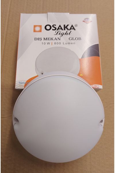 Osaka Light Outdoor Surface Mounted 10W 6500K White Light 800 Lumen Glop Led Luminaire E Energy Size 14X5Cm Dir