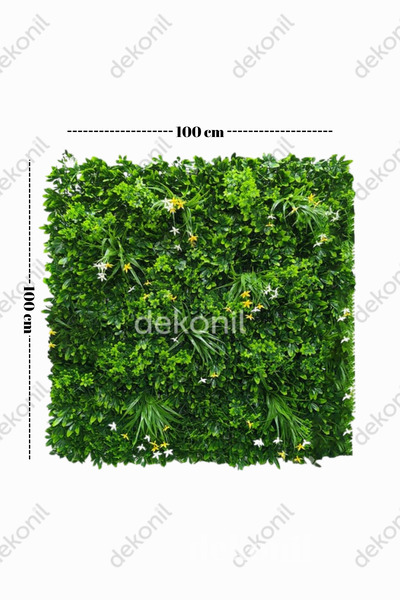 Dekonil Yapay Bitki & Çiçek Dikey Bahçe Paneli 100*100 cm