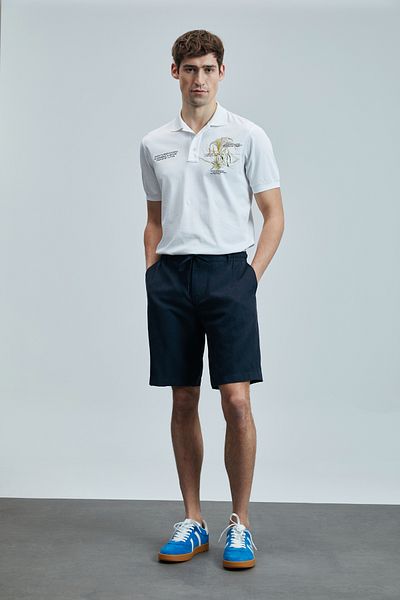 Lufian Bloom Smart Men's Polo T-Shirt Off White