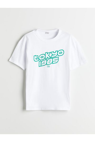 LC Waikiki Μπλουζάκι για αγόρι με στάμπα Tokyo Crew Neck