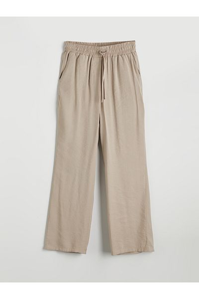 LC Waikiki Modal Blended Women's Trousers with Elastic Waist