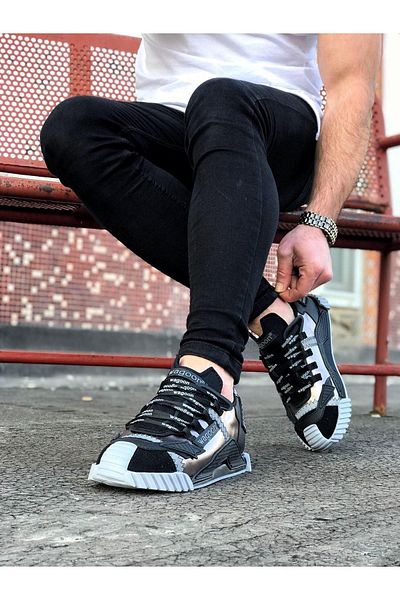 Celira Hs203 Black Silver Men's Shoes