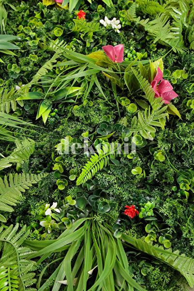 Dekonil Yapay Bitki & Çiçek Dikey Bahçe Paneli 100*100 cm